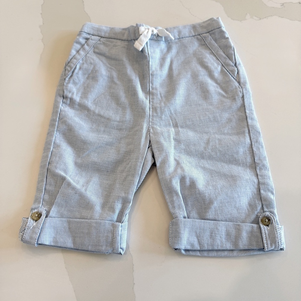 Janie and Jack Boy’s Seersucker Blue & White Striped Pants 3-6M Casual Summer